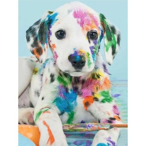 Animal Dog DIY Cross Stitch 11CT Kits Craft Needlework Cotton Thread Printed Canvas Home Decoration For Living Room Wholesale