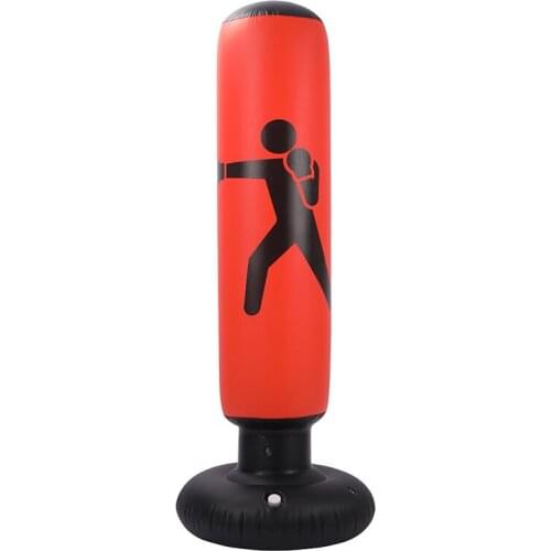 Inflatable Boxing Punching Bag 360 Degree Rotatable Tumbler Sandbags Practice Fitness Vertical Boxing Column FK88