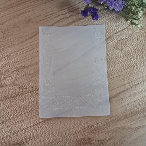 Cartoon Bear Embossing Folders Scrapbooking For Card Making Supplies Album Paper Crafts Decoration