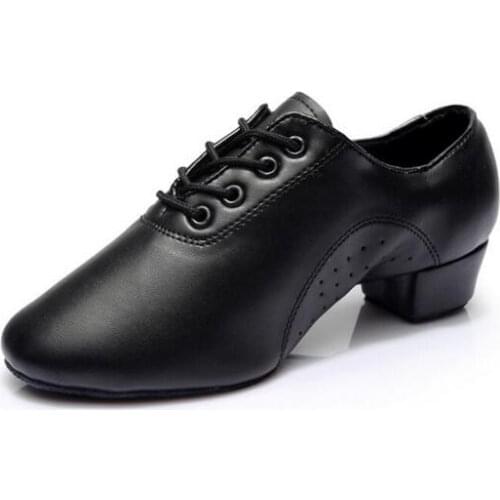 2017 Brand New Modern Mens Boy Ballroom Latin Tango Dance Shoes Men Salsa Heeled Dancing Shoes