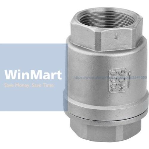 1pc New Arrival 201/304 Stainless Steel Vertical Internal Female Thread Check Valve In-Line Spring Vertical Control Tool