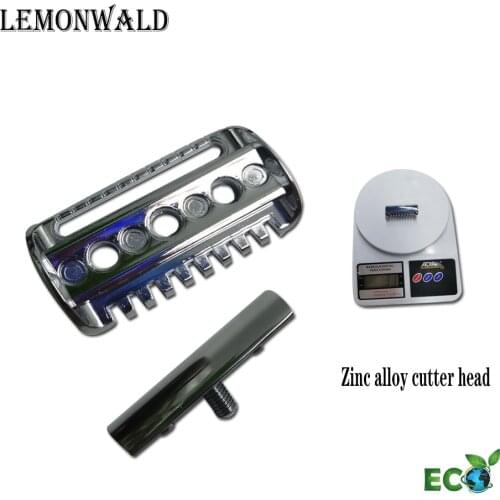 LEMONWALD Single Side Toothed Razor Head, Silver, Mens Razor, Shaving Head