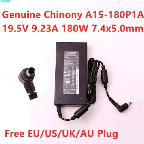 Genuine Chinony A15-180P1A 19.5V 9.23A 180W 7.4x5.0mm A180A019L AC Adapter For MSI GS65 Stealth Thin Laptop Power Supply Charger