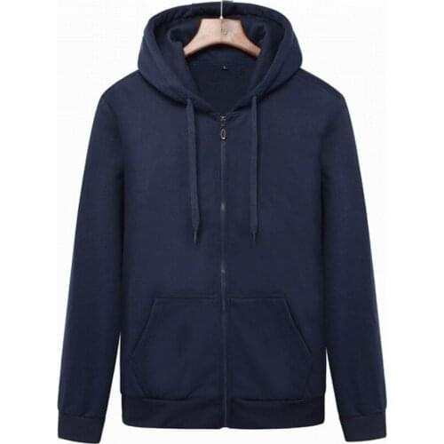 Autumn Winter Mens Hoodies Sweatshirts Long sleeve cardigan Hooded Male Solid Color Hoodie Sweatshirt