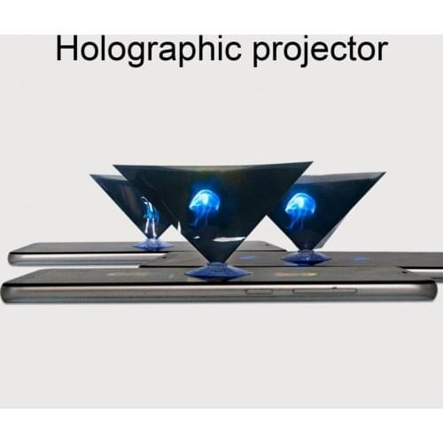 Projector Detachable Educational Mini Pyramid Shaped Hologram Mobile Projector for Kids