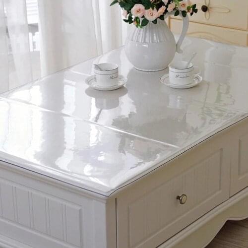 Transparent matte pvc soft glass tablecloth waterproof and oil-proof tea table mat crystal soft board dinning table cover