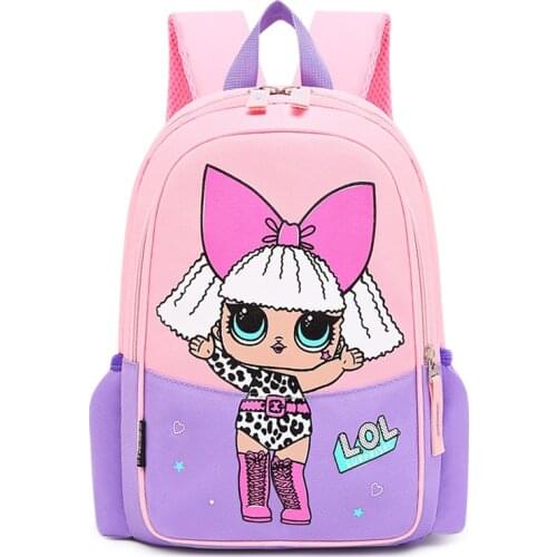 Surprise Girl LO Backpack Pink Purple Girls Favorite Schoolbag Cute Cartoon Fashion Bags Celebrate School Kids Birthday Gifts