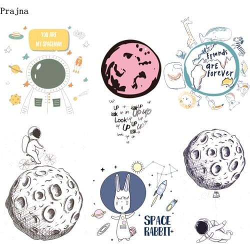 Prajna Astronaut Space Patch Iron On Transfers For Clothing Heat Transfer Patches For Clothing Thermal Stickers On Clothes Patch