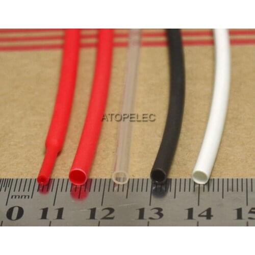 2.4mm Diameter Adhesive Lined 3:1 Heat Shrink Tube Dual Wall Glue Wrap Wire Waterproof Black/Red/Yellow/Green/Blue/White/Clear