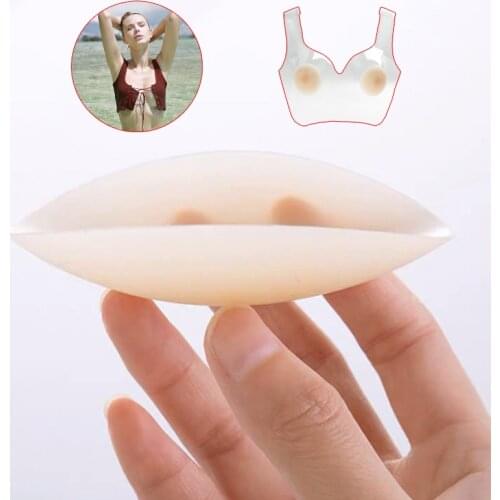 Thin Breathable Reusable Silicone Invisible Nude Bra Glue-Free Waterproof Sweat-Proof Self-Adhesive Anti-convex Nipple Stick