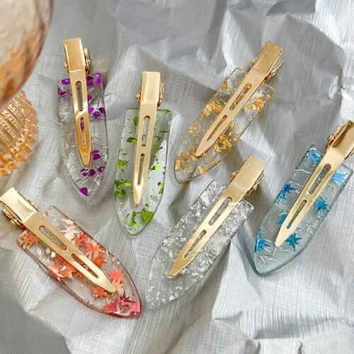 1pc Glitter Seamless No Bend Hair Clips Barrettes No Mark Pin Curl Clip Makeup No Crease Hair Clip Hair Styling Bang Clips