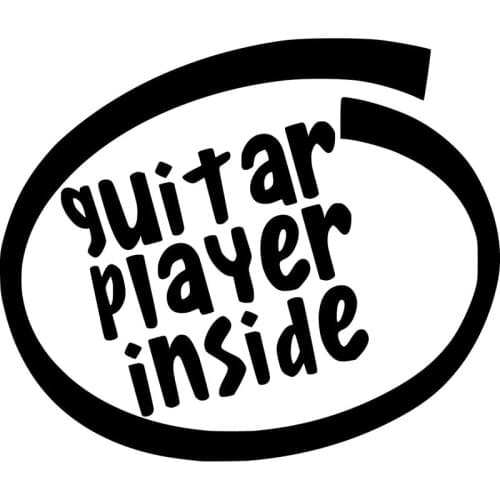 16.9X14.3CM GUITAR PLAYER INSIDE Funny Vinyl Decal Car Sticker Car-styling Accessories S8-0839