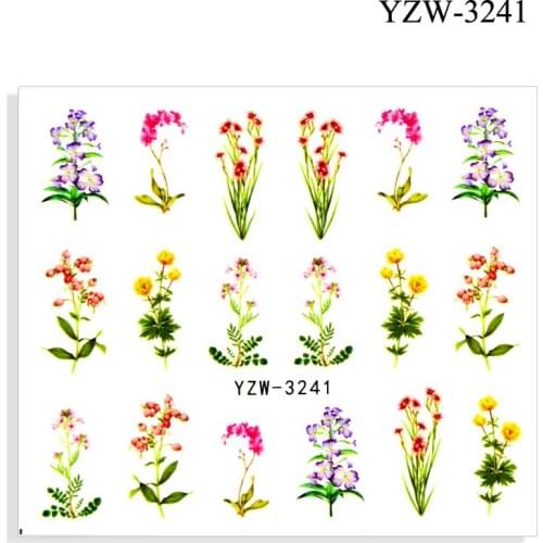 4PCS/LOT Animal Christmas Tree Water Decal Sticker Flower Leaf Tree Summer DIY Slider For Manicuring Nail Art Watermarks