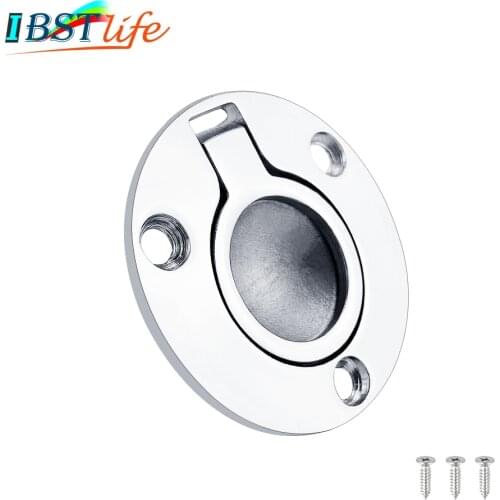 51mm Boat 316 Stainless Steel Round Flush Mount Lift Ring Deck Hatch Latch Pull Lift Handle Pull Ring Hardware Accessories