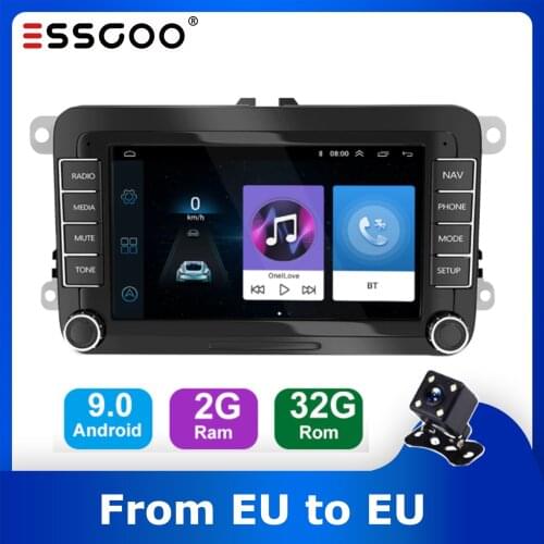 Essgoo 7'' Autoradio 2 din Android Car Stereo Video MP5 Radio Touch Screen GPS Navigation Multimedia Player For Volkswagen/VW