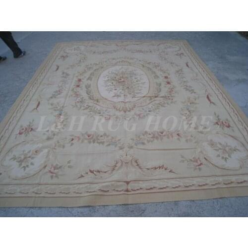 Free shipping 9'x12' French Aubusson woolen rug, French Aubusson Carpet for Home Decoration, 2015 New Design