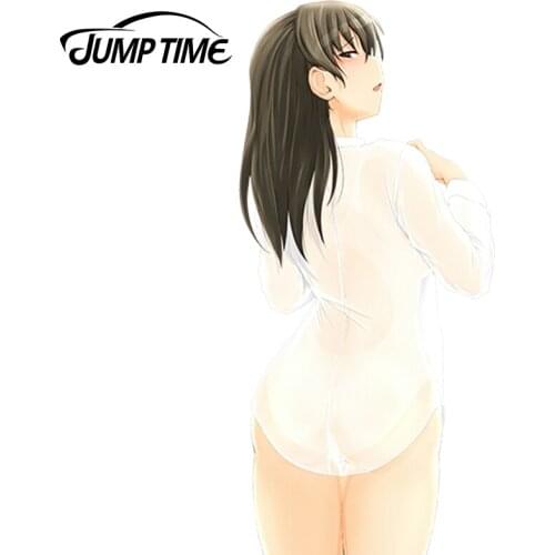JumpTime 13cm x 5.9cm Sexy Car Sticker Amagami SS Tsukahara Hibiki Anime JDM Window Decal 3D Car Styling Accessories