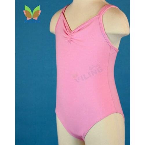 Gymnastics leotard for girls Kids pink cotton condole belt ballet dance leotards child leotard Ballet dresses for children