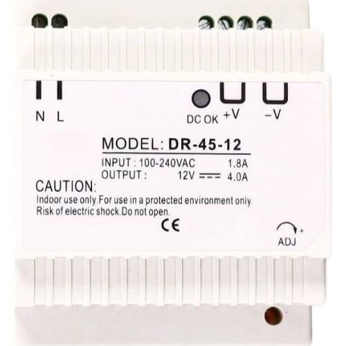 DR-45 45W Single Output 5V 12V 15V 24V Din Rail Switching Power Supply DR-45-5 DR-45-12 DR-45-15 DR-45-24 Power Transformer