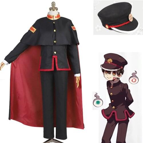 Anime Toilet-Bound Hanako-kun Cosplay Costume Jibaku Shounen Hanako kun Shirt Pants Cloak Full Set Nene Yashiro Dress Skirt