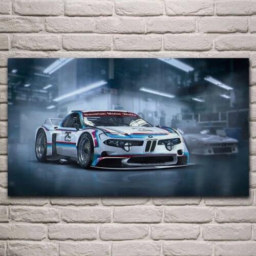 Cool concept car csl future sport car living room decoration home art decor wood frame fabric poster KL630