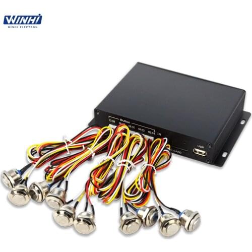 MPC1080P-10 Haunted House Fast Video Switching Mini Hd Media Digital Signage Indoor 10 Push Button Player Factory Oem