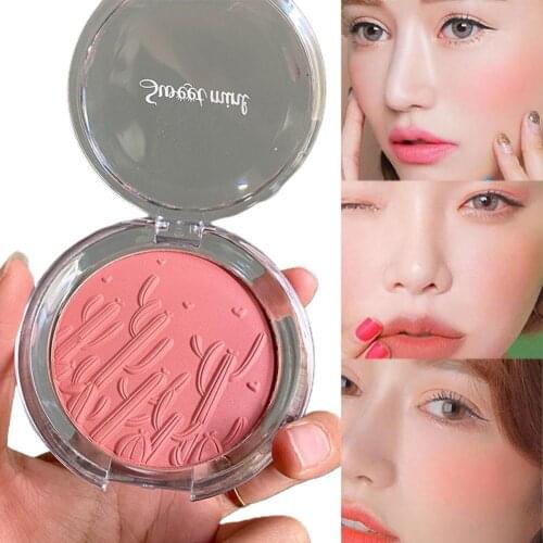 6 Color Blush Makeup Palette Mineral Powder Red Rouge Lasting Natural Cream Cheek Tint Orange Peach Pink Face Blusher Cosmetic