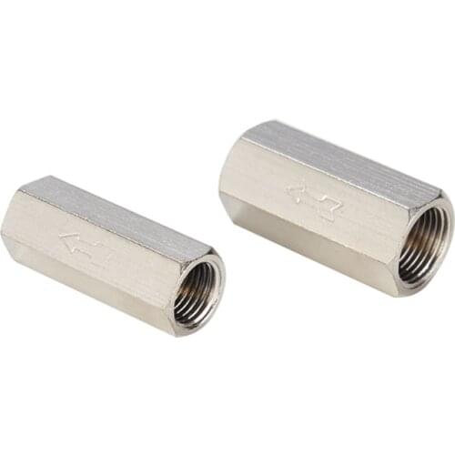 1/8" 1/4" 3/8" 1/2" BSP brass female thread pneumatic full bore one-way check valve for air, water, oil and gas
