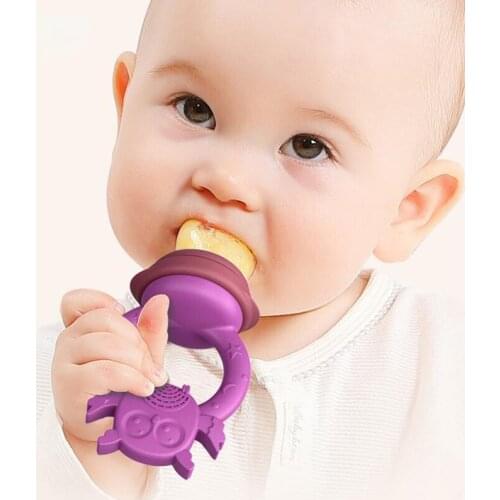 5Pcs Baby Fresh Fruit Pacifier Teether Silicone Fresh Food Feeder Nibbler Parts