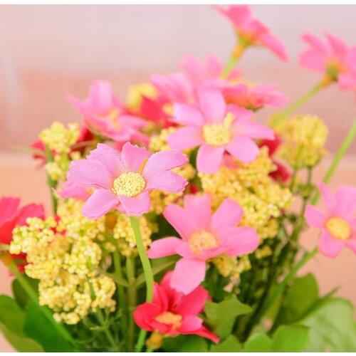 Potted Artificial Chrysanthemum Flower Bonsai Desktop Decor for Home Garden Balcony Decor Plants Flower Arrangement Bonsai