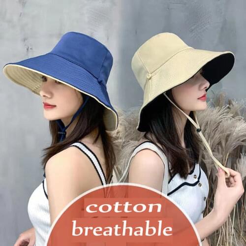 Fisherman Hat sunhat Women Outdoor Travel Casual Double Sided Bucket Hat Women Summer Fashion Fold Sunscreen fishing Hats female