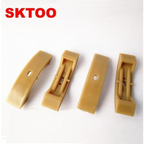 SKTOO 4pcs Camshaft Timing Chain Tensioner Shoe Pad fit for VW Golf Passat case for Audi Skoda 1.8T, 2.7, 2.7T, 2.4, 3.2, 4.2 V8