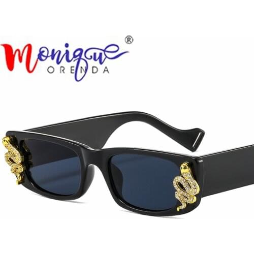 Original Design Fashion Small Sunglasses Men and Women Copper Zircon Snake Sunglasses Women Cat Eye Luxury Shades Wholesale