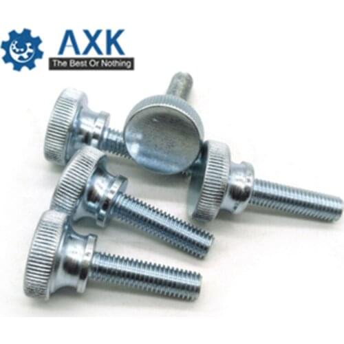 10Pcs DIN464 GB834 M5 M6 A2 Stainless Steel 304 Knurling Head Knurled Thumb Screw Hand Tighten Curtain Wall Glass Lock Screws