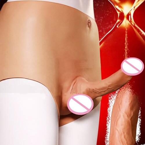 2020 Super Soft Realistic Dildo Wear Pants Masturbation Device, Lesbian Strapon Real Penis G Spot Stimulator Sex Toys For Woman