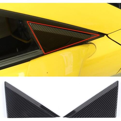YCCPAUTO 1Pair ABS Car Sticker For Chevrolet Camaro 2012-2015 A-pillar Triangle Decorative Cover