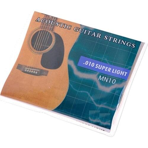 1Set 6Strings.010-.047 Acoustic Guitar Strings Super Light for Guitar String Replacement