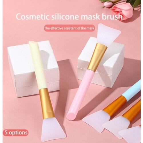 1PC Silicone Facial Mask Brush Professional Makeup Brushes DIY Cosmetic Beauty Soft Tip Skin Care Tools Wholesale Random Color