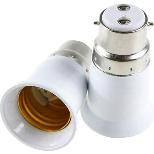 10pcs B22 to E27 Base Lamp Holder Converters LED Light Lamp Bulb PC material Fireproof Holder Adapter Converter Socket Change