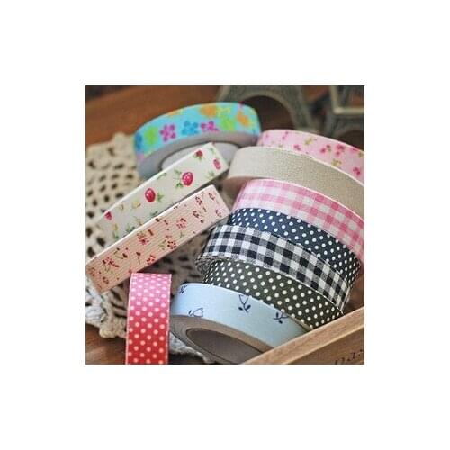 2Pcs Korean Decorative Adhesive Tape Washi Stickers Paper Cloth Diary DIY Cloth Tape For Scrapbook Photo Frame Decor Photo Album