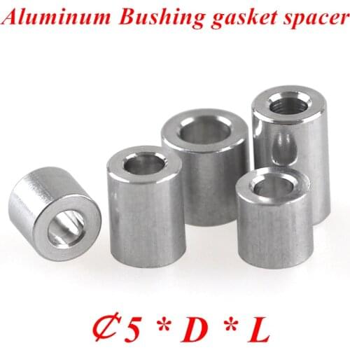 20pcs M5 Aluminum flat washer aluminum Bushing gasket Spacer CNC sleeve Non-threaded standoffs For RC Model Parts
