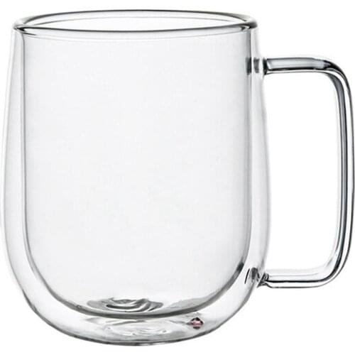 250/350ML Heat-resistant Double Wall Glass Cup Beer Coffee Cups Handmade Transparent Drink Mug Tea Mugs Glass Cup Drinkware