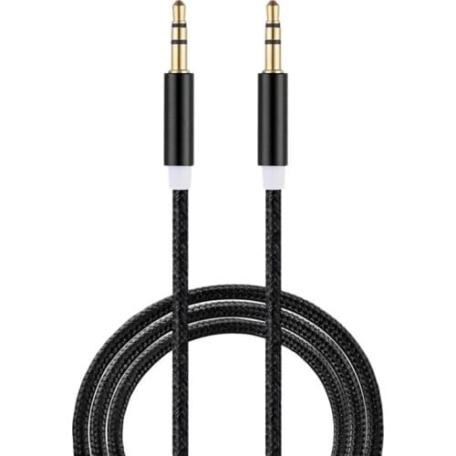 3.5mm Nylon Braided Audio Cable 1M Audio Input Adapter Male to Male AUX Cable for Mobile Phones Cars Computers