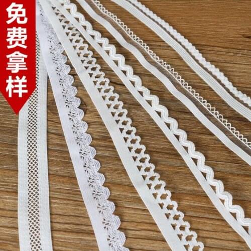Free Shipping 125 Meters Small Elastic Lace Trim Underwear Stretch Lace Fabric Diy Sewing Craft Garment Lace Ribbon Wholesale