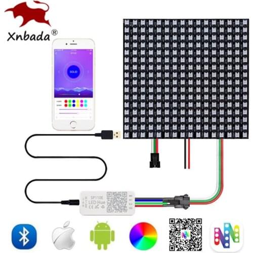 DC5V WS2812B Led Strip Digital Panel Matrix WS2812 Individually Addressable Module Light SP110E Bluetooth Controller