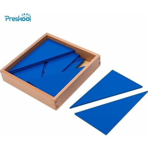 Baby Toy Montessori Blue Triangle Wooden Toy For Preschool Early Learning Kids Toys Brinquedos Juguetes