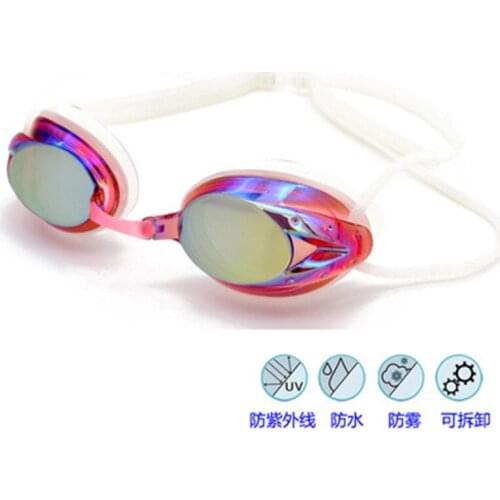 Electroplating Waterproof Anti-fog UV Swimming Goggles Adjustable Elastic Swimming Glasses Unisex Swim Eyewear Fast shipping
