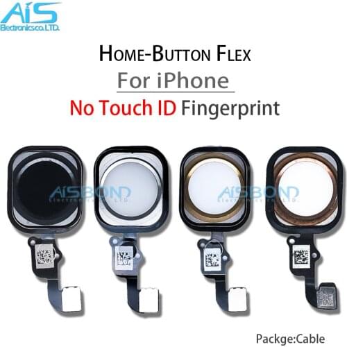 Home-Button Flex For iPhone 6 Plus 6P 6s 6SP YF Return Back Home Button With Flex Cable Rubber No Touch ID Fingerprint