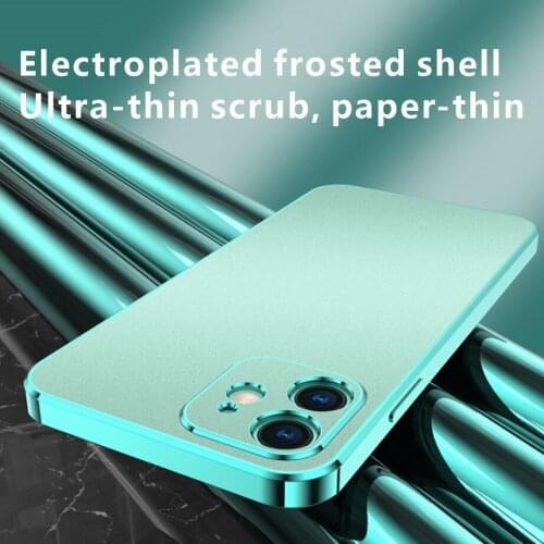 【Gun grey】Apple iphone12Pro Max frosted solid color electroplated case