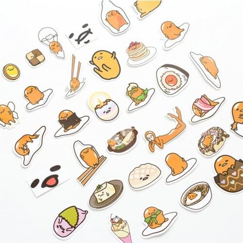 Kawaii Cartoon Korean Stickers Cartoon Scrapbook Food Flower Rabbit Stickers Paper Cute Egg Stickers